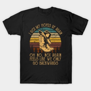 We're On The Borderline Caught Between The Tides Of Pain And Rapture Cowboy Boots T-Shirt
